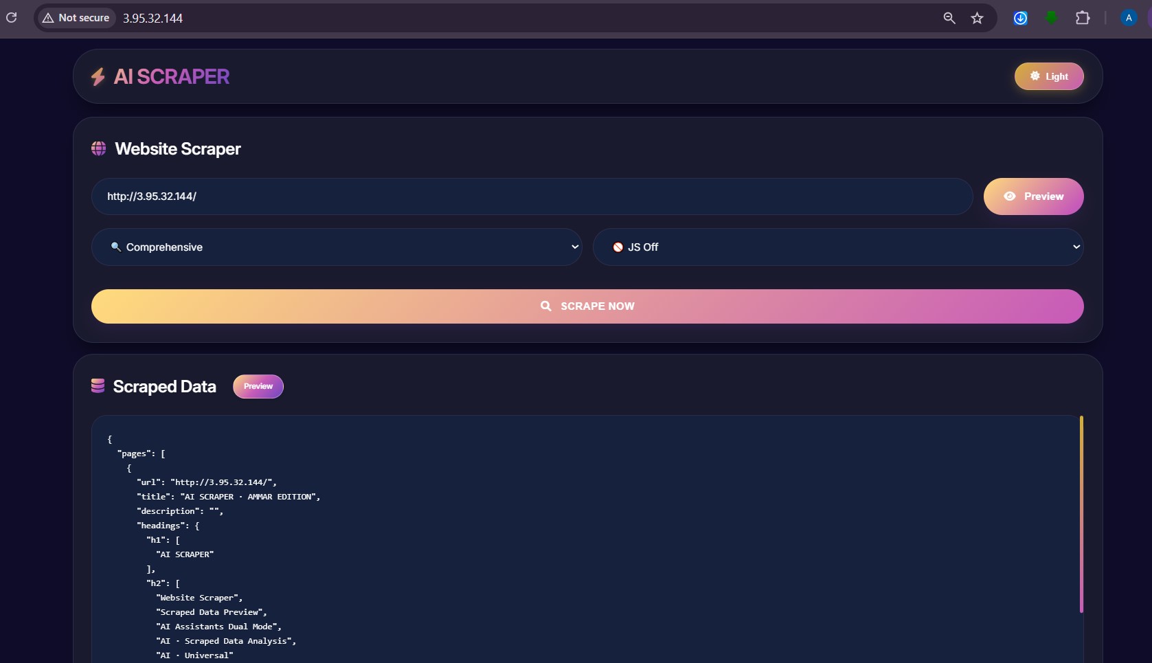 AI Web Scraper